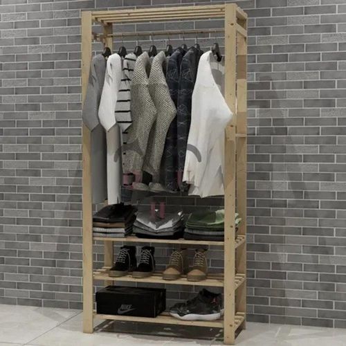 Estante Arara Pinus Cabideiro Para Lojas E Studio