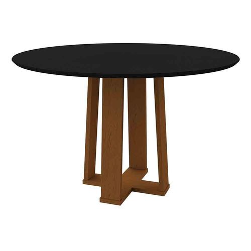 Mesa Isabela 120X120Cm - Ypê/Preto