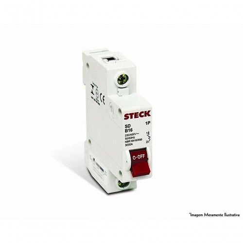 Disjuntor Steck Unip Serie Sd61 E 40A Curva B 3Ka