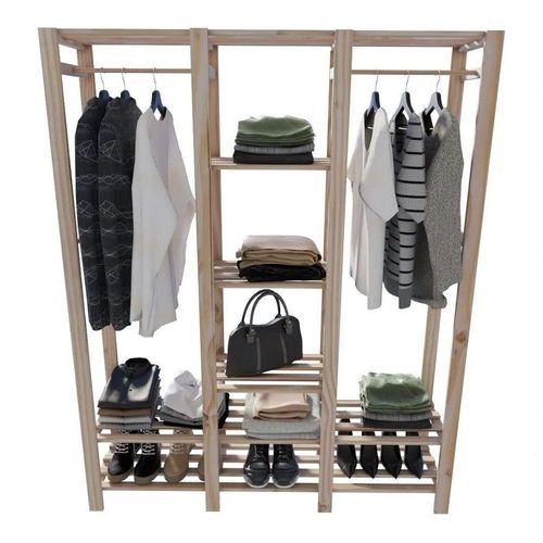 Prateleira Dupla Arara 170x140cm Calçados Organizador