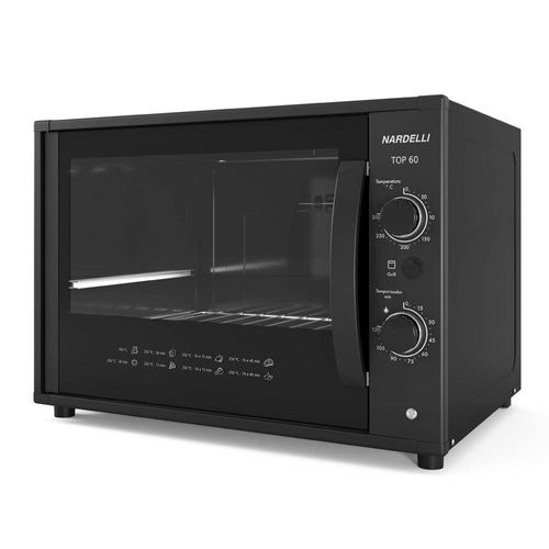 Forno Elétrico de Bancada Nardelli Top 60 Black 60L 1750W Preto 110V