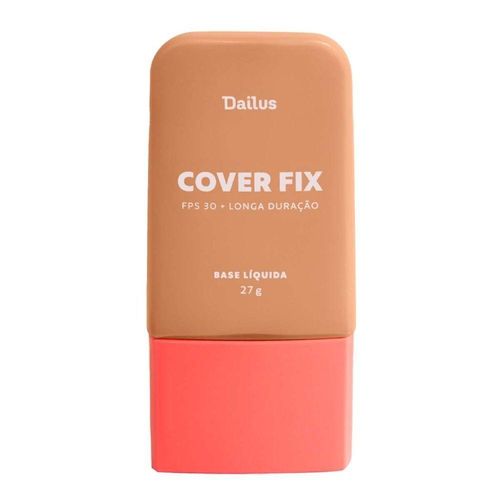 Base Líquida Cover Fix 30ml Dailus Cobertura Perfeita e Alta Fixação D7 Médio