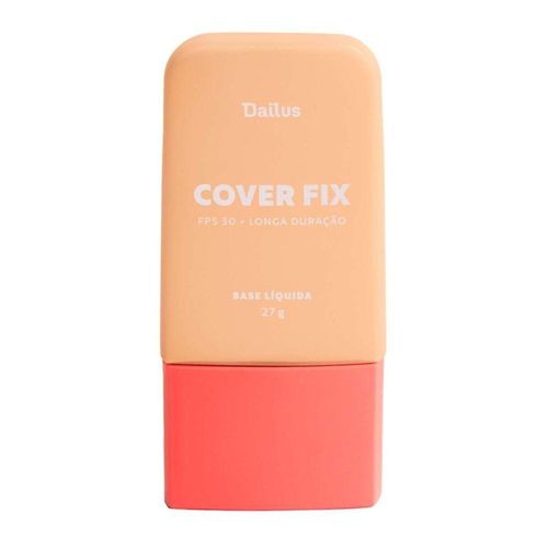 Base Líquida Cover Fix 30ml Dailus Cobertura Perfeita e Alta Fixação D3 Claro