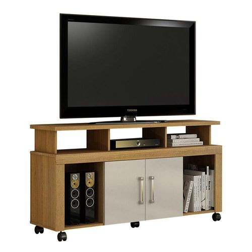 Rack Espanha Cinamomo/Off White Para Até 47" Valdemóveis