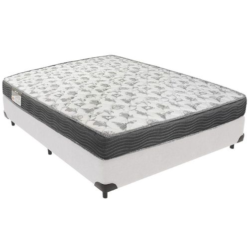 Cama Box Branco E Colchão Iso100 Espuma D33 Viúvo Ortobom