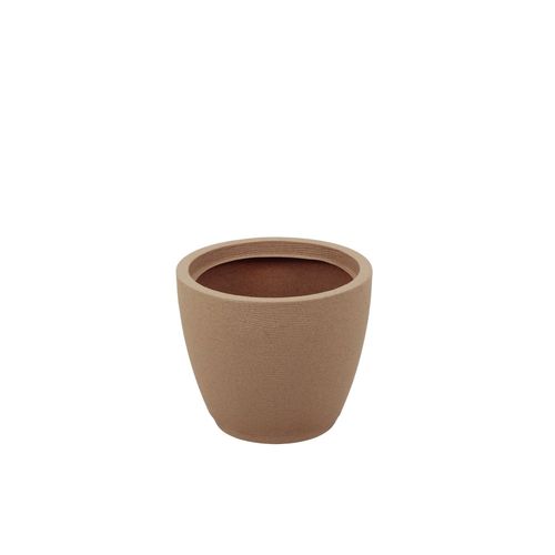 Vaso Tramontina Asteca em Polietileno Granito Areia com Prato 32 cm