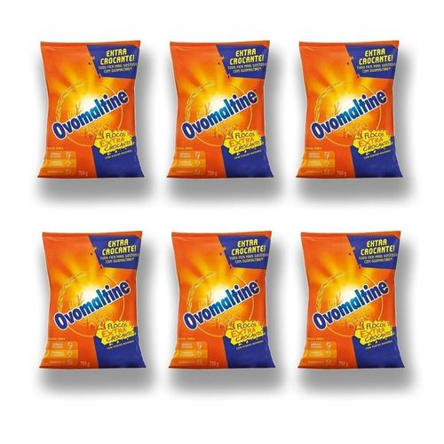 6 Ovomaltine Flocos Extra Crocante 750g Profissional