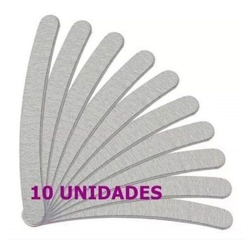 Kit 10 Lixas Bananas P Unhas Gel Porcelana Acrigel Acrilico.