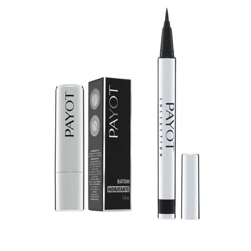 Kit Payot Batom Hidra Nude+caneta Delineadora Silver opção de cor Marrom