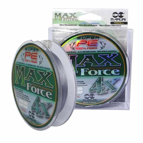 Linha De Pesca Multifilamento 150m Max Force 4 Fios Medida 0,20mm