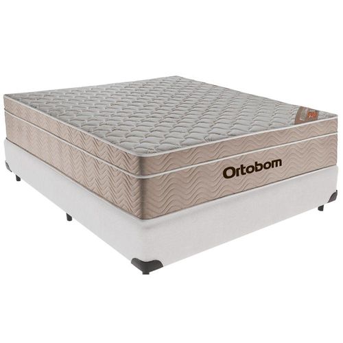 Cama Box Branco E Colchão Airtech Springpocket Molas Ensacadas Casal Ortobom