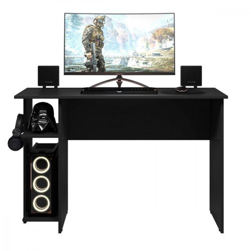 Escrivaninha Para Escritório Ou Gamer Preto Fosco Qmovi