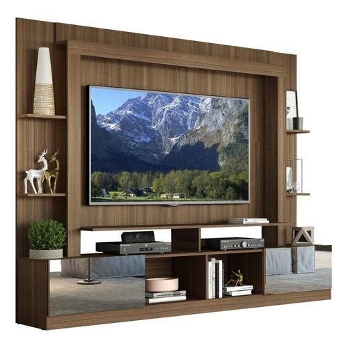 Estante Com Suporte 65" C/ Espelho Oslo Multimóveis V3382