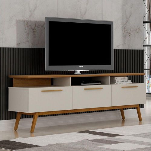 Rack Para Tv Até 70 Polegadas 1 Porta São Paulo Valdemóveis Off White/cinamomo