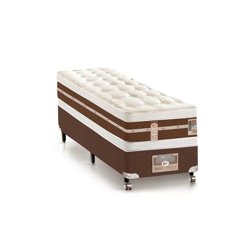 Cama Box + Colchão Castor Solteiro Silver Star Air Double Face Híbrido 88x188x61cm
