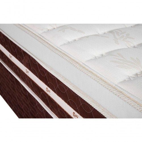 Cama Box + Colchão Castor Solteiro Silver Star Air One Face Hibrido 96x203x59cm