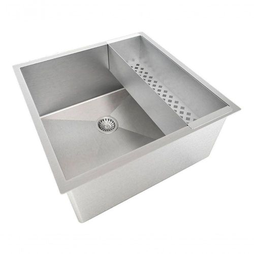 Conj.Cuba 40X40 Cozinha Canal Escorredor 42,5Cm Banheiro
