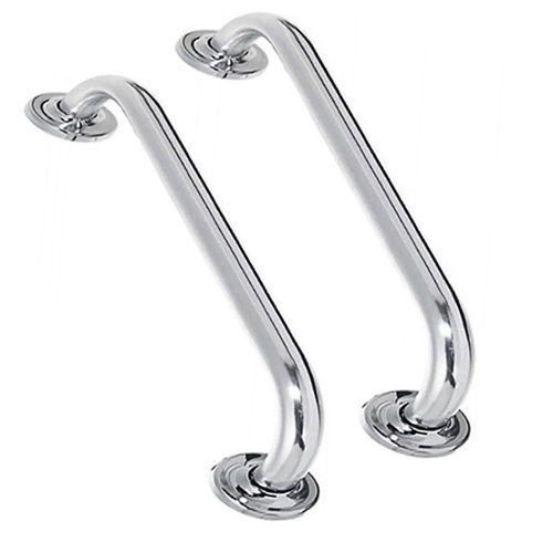 Alça Apoio Barra Inox Kit 2 Uni 50Cm Acessibilidade Banheiro
