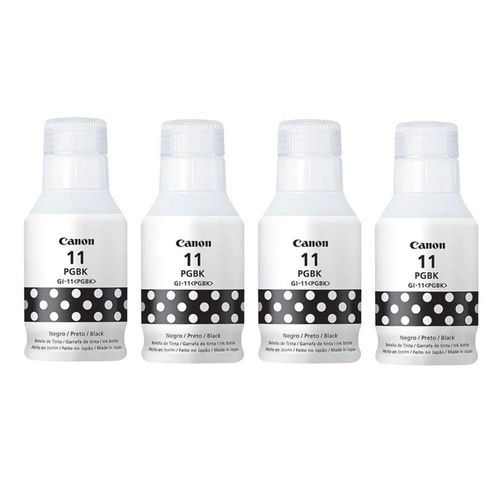 Kit Tinta Canon Gi-11 Gi11 G11 4un Preto P/impressora G3160 G2160 G-3160 G-2160