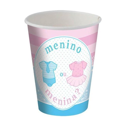Copo Menino Ou Menina Chá Revelação - 8 Unidades