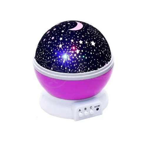 Luminária Projetor Abajur Estrelas Galáxia Animado Céu Roxo