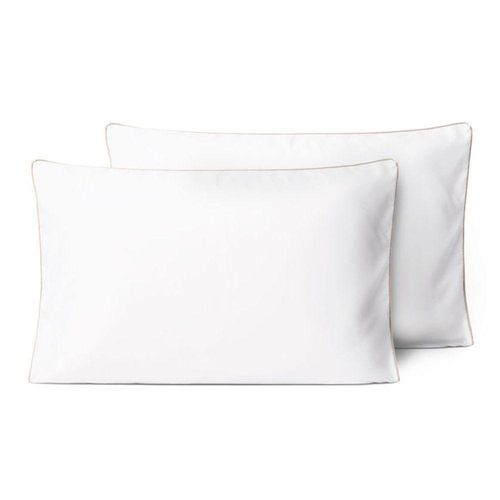 Kit 2 Fronhas Linea 50cm X 70cm Micropercal 200 Fios - Bege