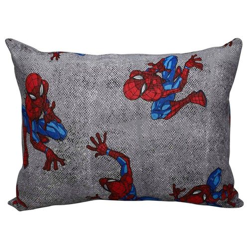 Fronha Portallar Malha Estampada Disney Marvel Spider Wall 48cmx68cm Cinza