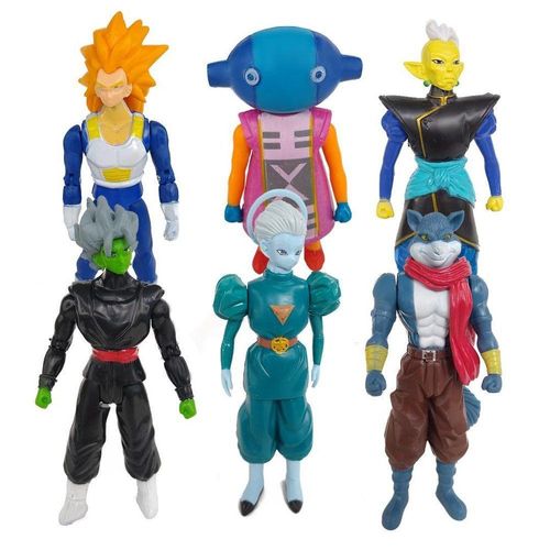 Kit 6 Bonecos Dragon Ball Super 15Cm