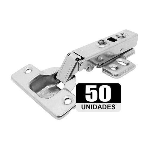 Kit C-50 Dobradiça Click 105° Soft Close 35mm R Amortecedor