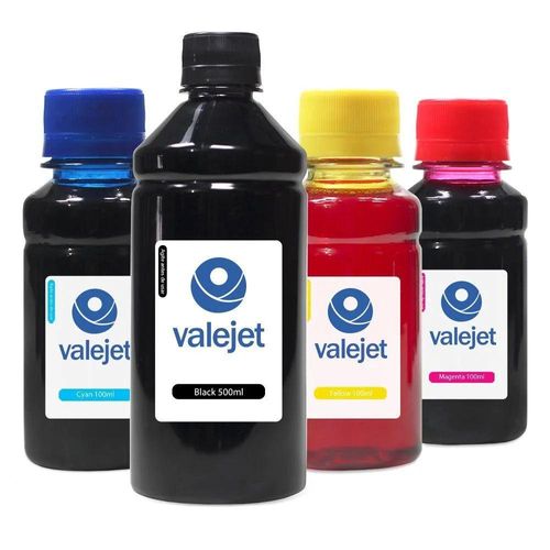 Kit 4 Tintas Para Hp Smart Tank 794 Black 500ml Coloridas 100ml Valejet