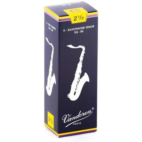 Palheta Tradicional Para Saxofone Tenor 2 ½ Vandoren Sr2225 - Cx / 5 [f002]