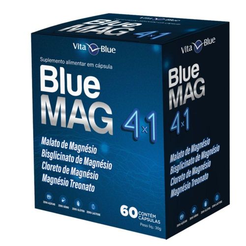Suplemento Alimentar Blue Mag 4 Em 1 Vita Blue 60 Cápsulas