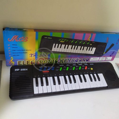 Mini Teclado Infantil32 TeclasKaraokê E Microfone A Pilha