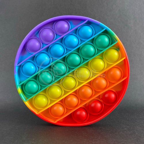 Pop It Circular Fidget Toy Anti Stress Ansiedade Arco Íris