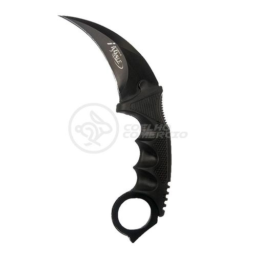 Knife Black Karambit Preto Aço Counter Strike