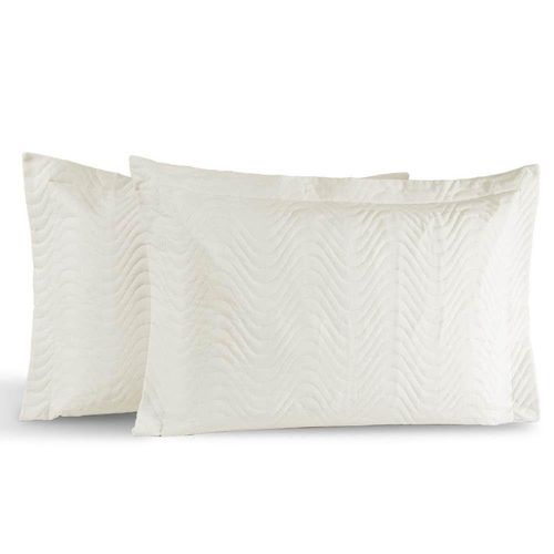 Kit Portas Travesseiros Silver Percal 180 Fios 50cm X 70cm 2 Peças - Palha