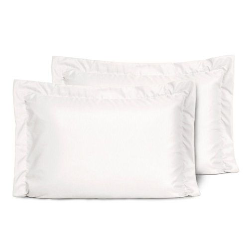 Kit Fronhas Slim Com 3 Abas Percal 200 Fios 50cm X 70cm 2 Peças - Branco