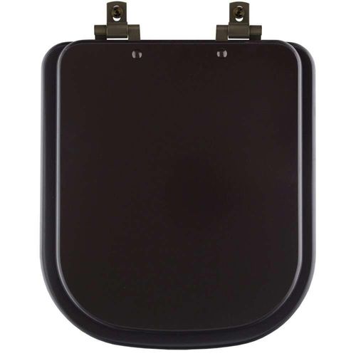 Tampa De Vaso Laqueado Com Amortecedor Quadra Marrom Fosco Para Bacia Deca Com Ferragem Marrom
