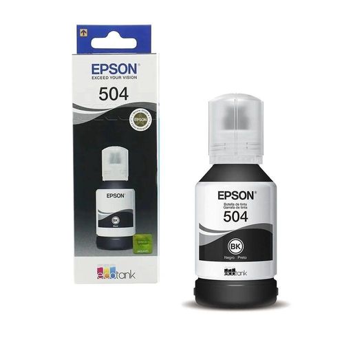 Refil Tinta Epson T504 504 L4150 L4160 L6161 6171 Preto 1x Unidade
