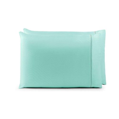 Par De Fronhas 70cm X 50cm 2 Peças Laura Toque Percal 200 Fios 100% Poliéster - Verde Tiffany