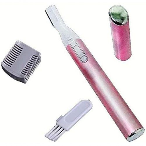 Mini Caneta Depiladora Rosa Portátil Elétrico Sobrancelhas Buço Caneta Depiladora Caneta Rosa