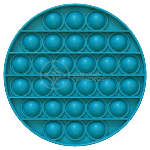 Pop It Circular Anti Stress Estourar Bolha Azul