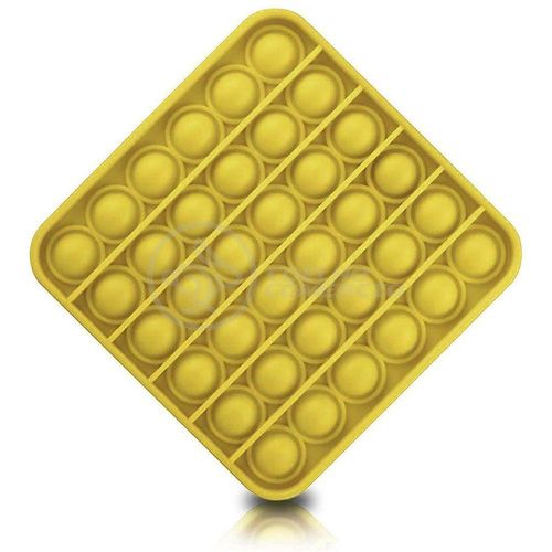Pop It Quadrado Fidget Toy Anti Stress Ansiedade Amarelo Nº2