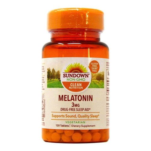 Melatonina, 3mg, 120 Tabletes, Sundown