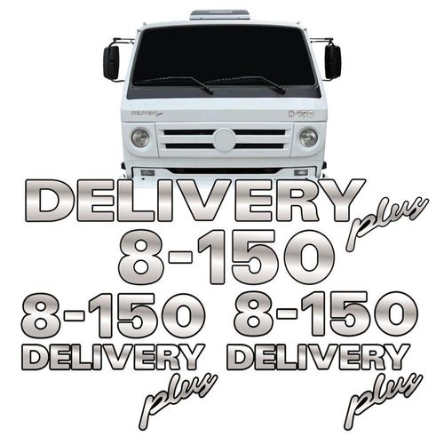 Adesivos 8-150 Delivery Plus Emblemas Lateral -capô Cromado Sem Resina Cromado