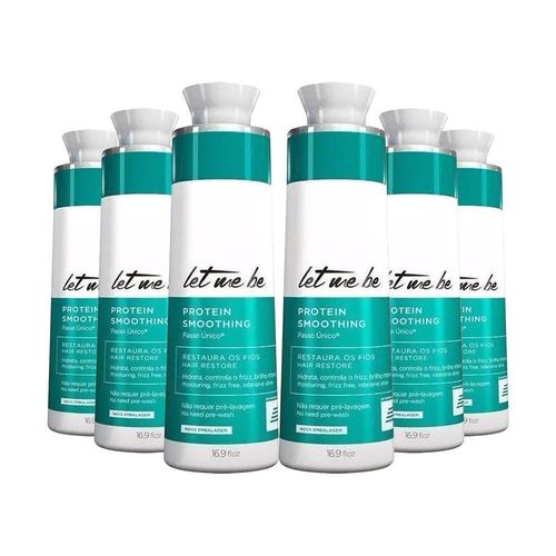 Kit 6 Escovas Progressivas Let Me Be Passo Único 1 Litro