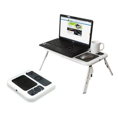 Mesa Notebook Com 2 Coolers Usb Dobrável Cama Sofa E-table Tmt