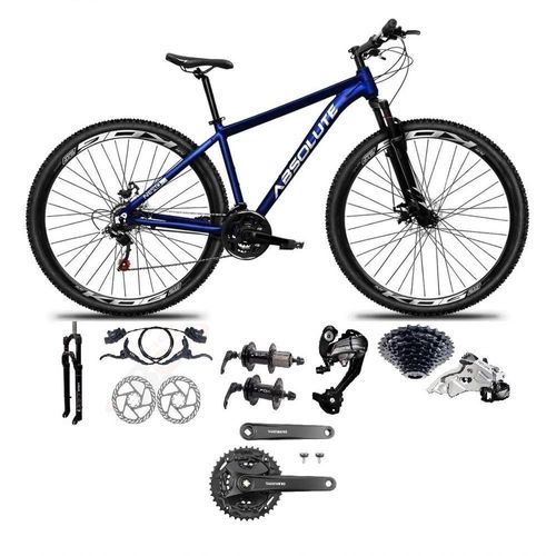 Bicicleta Aro 29 Absolute Nero 5 Câmbios 27v Shimano Altus Freios Hidráulicos - Azul Tam.21
