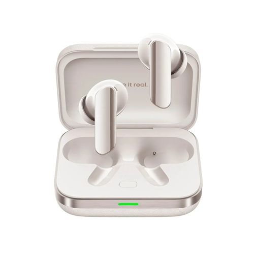 Fone de ouvido sem fio realme buds air 7 pro 53db cancelamento de ruído ativo 48 horas bateria -Bege