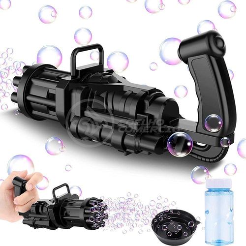 Máquina Elétrica Lança Bolhas Sabão Preto